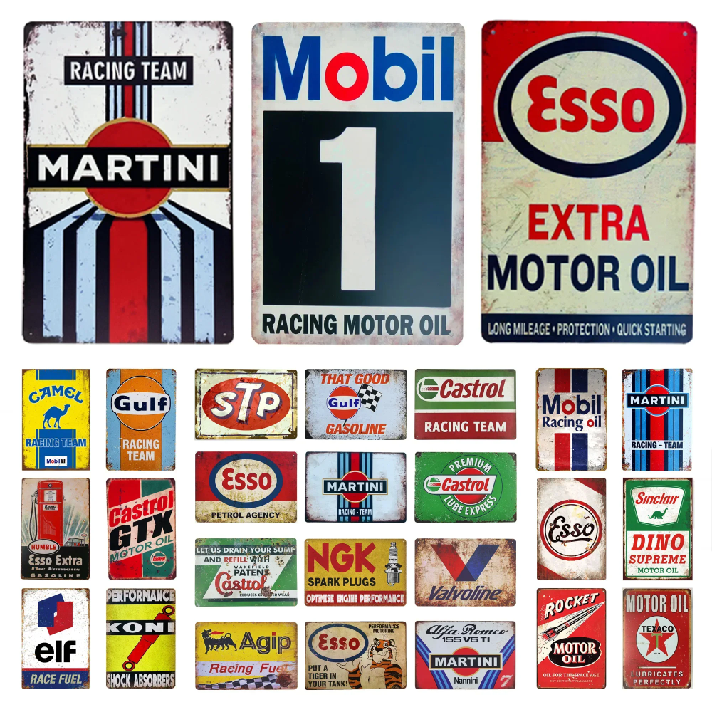 Photography Hobby - Vintage-Style Motor Oil Gas Signs -