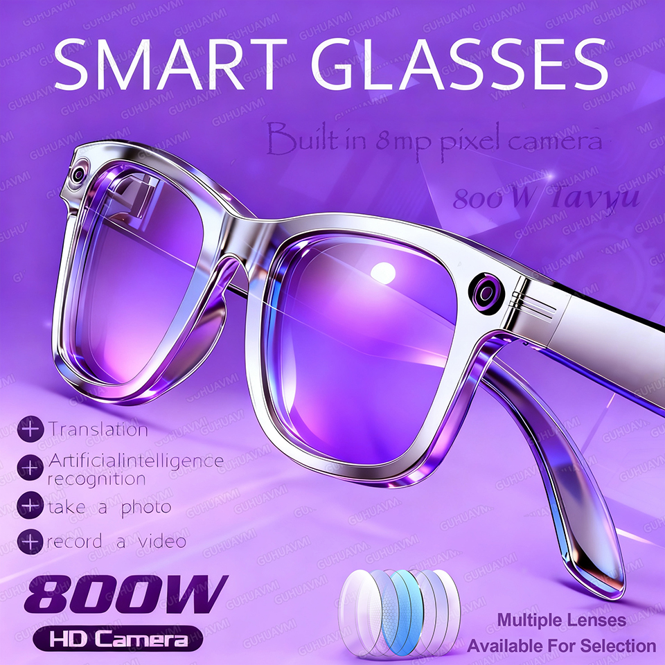Photography Of A Man - New 8MP Camera Smart Glasses Photography
