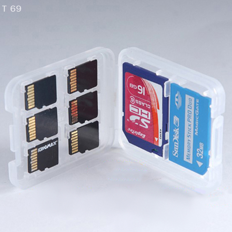 Memory Card Case - Waterproof Transparent Protector Holder Micro Box