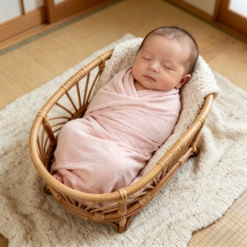 Photography Class - Retro Rattan Basket Chair Newborn Photography