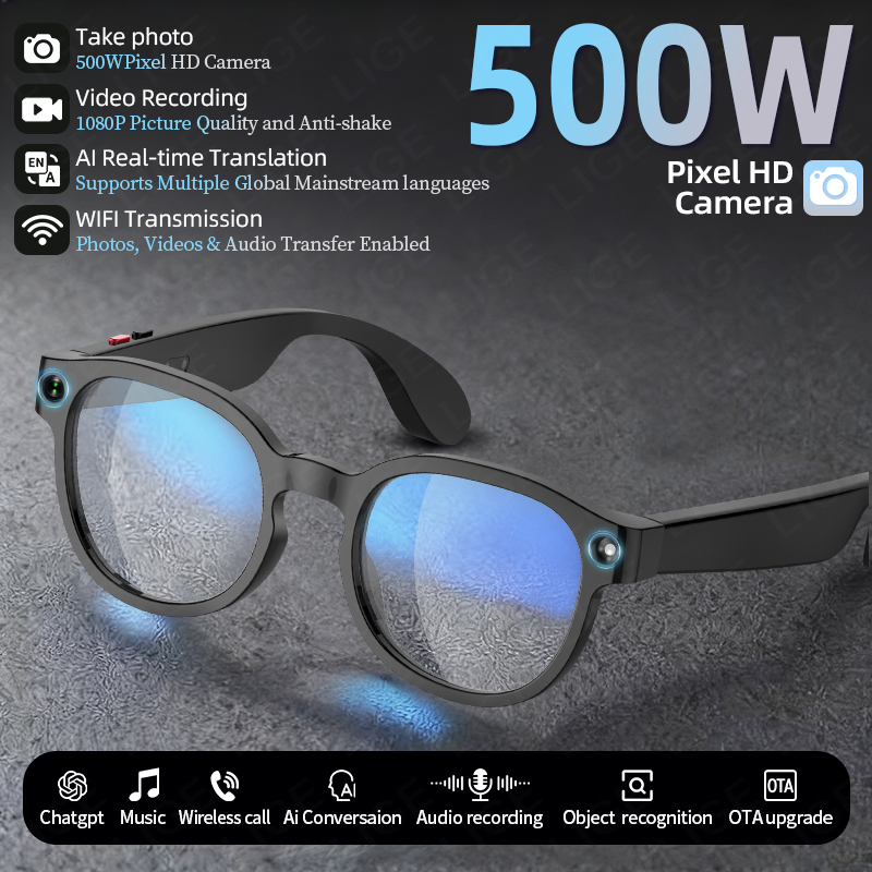 Photography Of A Man - LIGE AI Photography Video Smart Glasses