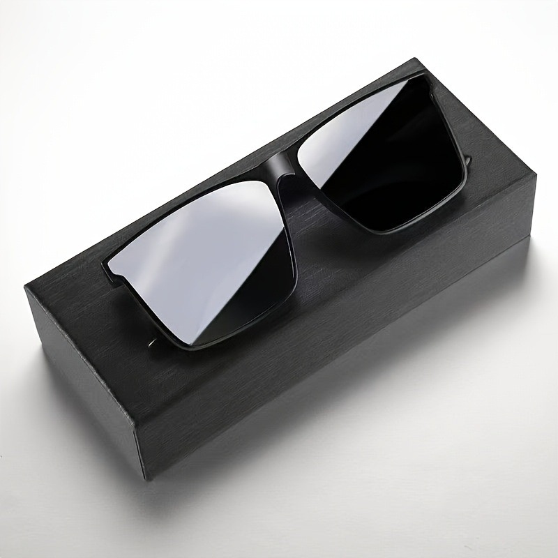 Photography Of A Man - Men'S Simple Black Square Fashion Glasses,for