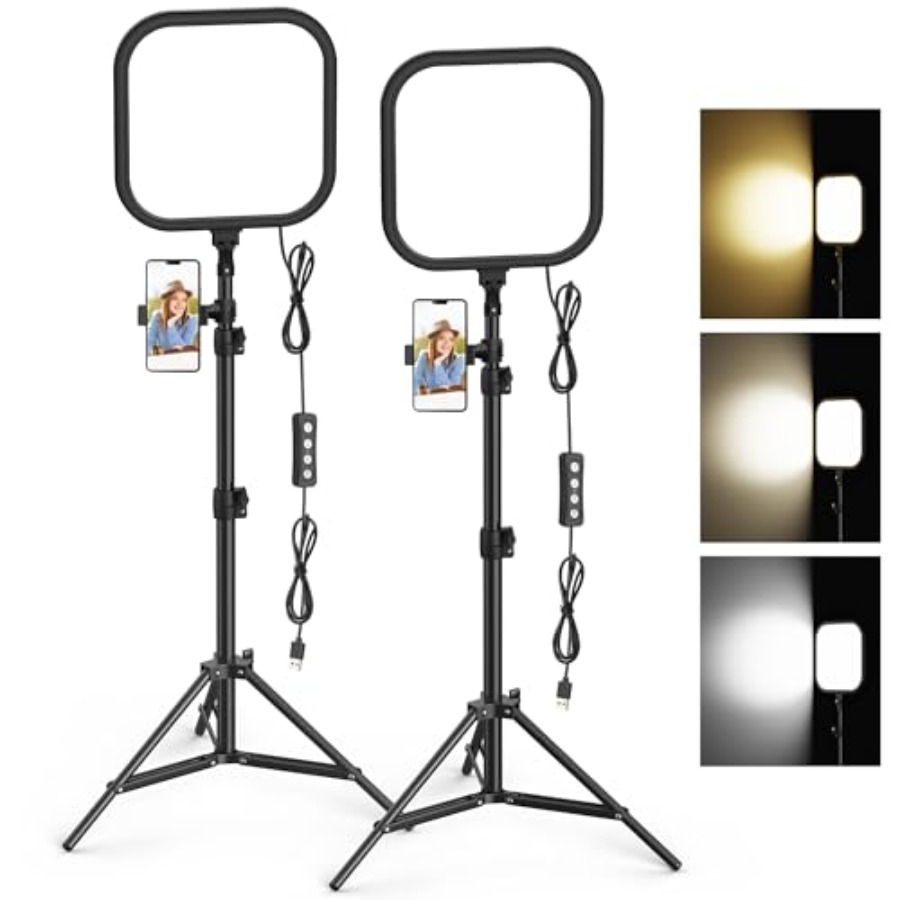 Photography Video - 2Pack LED Video Light Kit, 15W