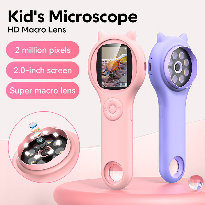 Photography History - Mini Kids Optical Microscope With Photo