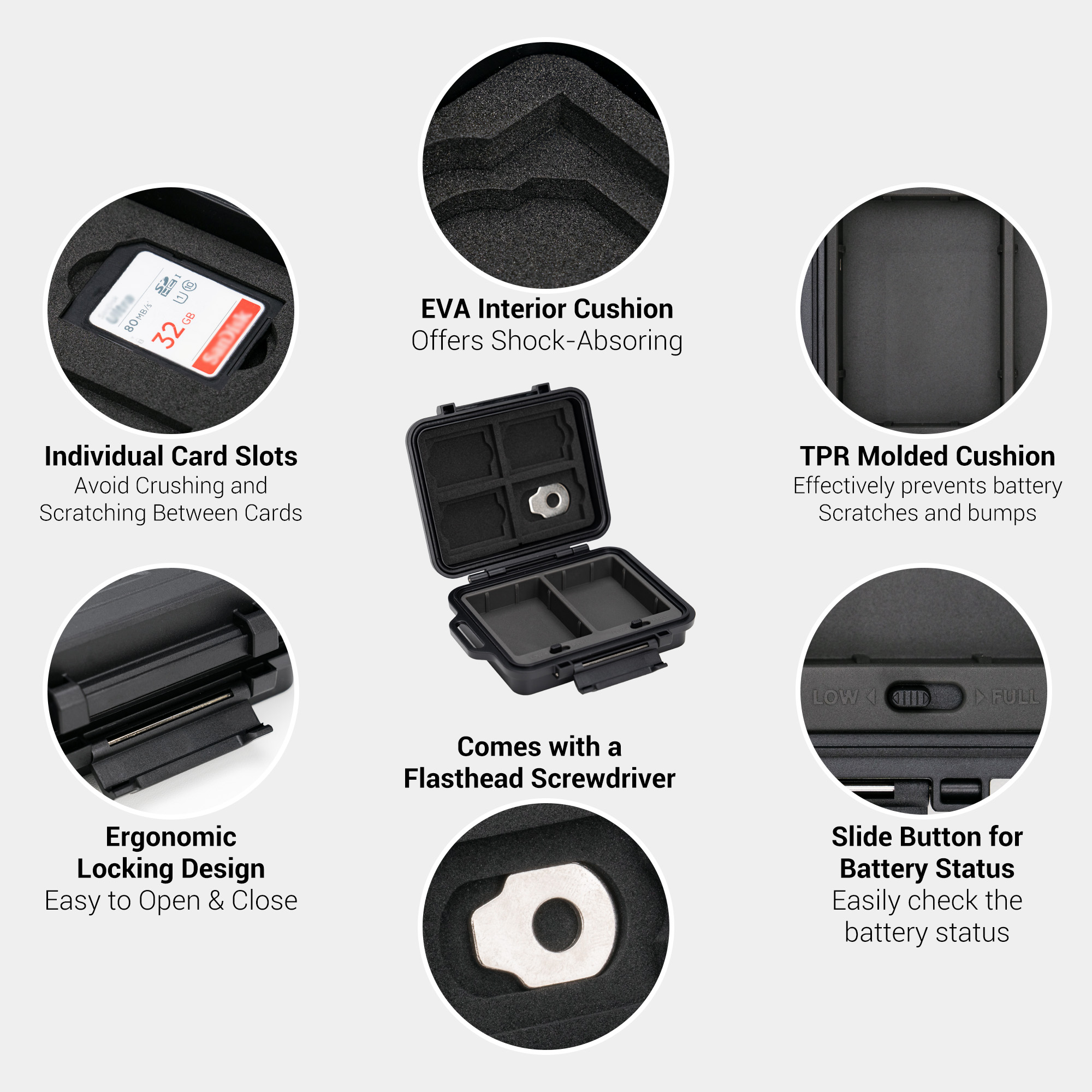 JJC Camera Battery Memory Card - Memory Card Case 评论和价格
