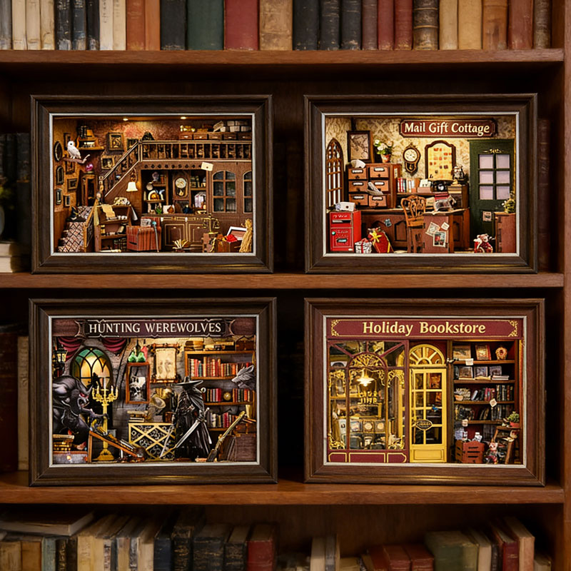 DIY 3D Wooden Book Nook Kit Mi - Photography Hacks 评论和价格