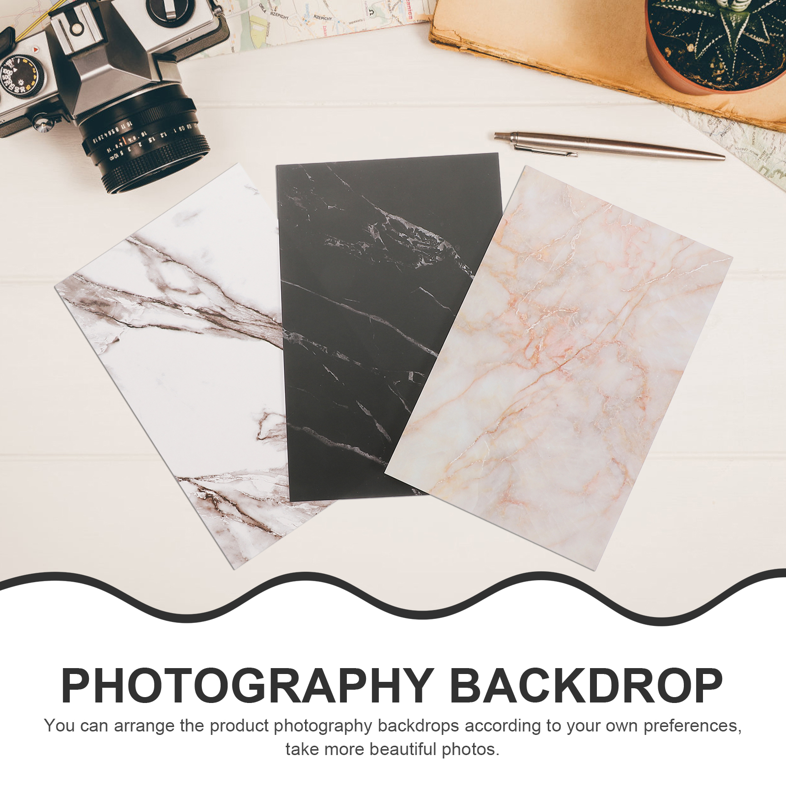 3pcs Marbling Photo Backdrop B - Photography Hacks 评论和价格