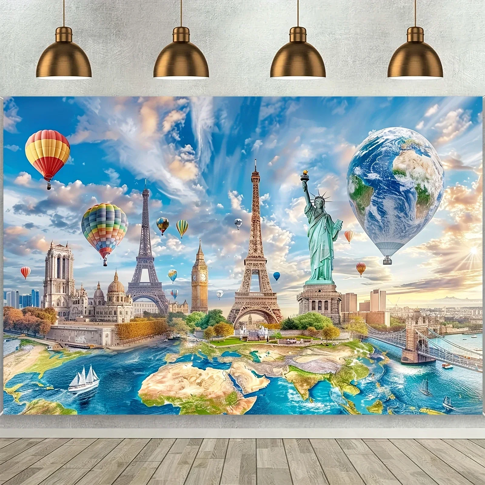 1pc Global Travel Photo Backgr - Photography History 评论和价格