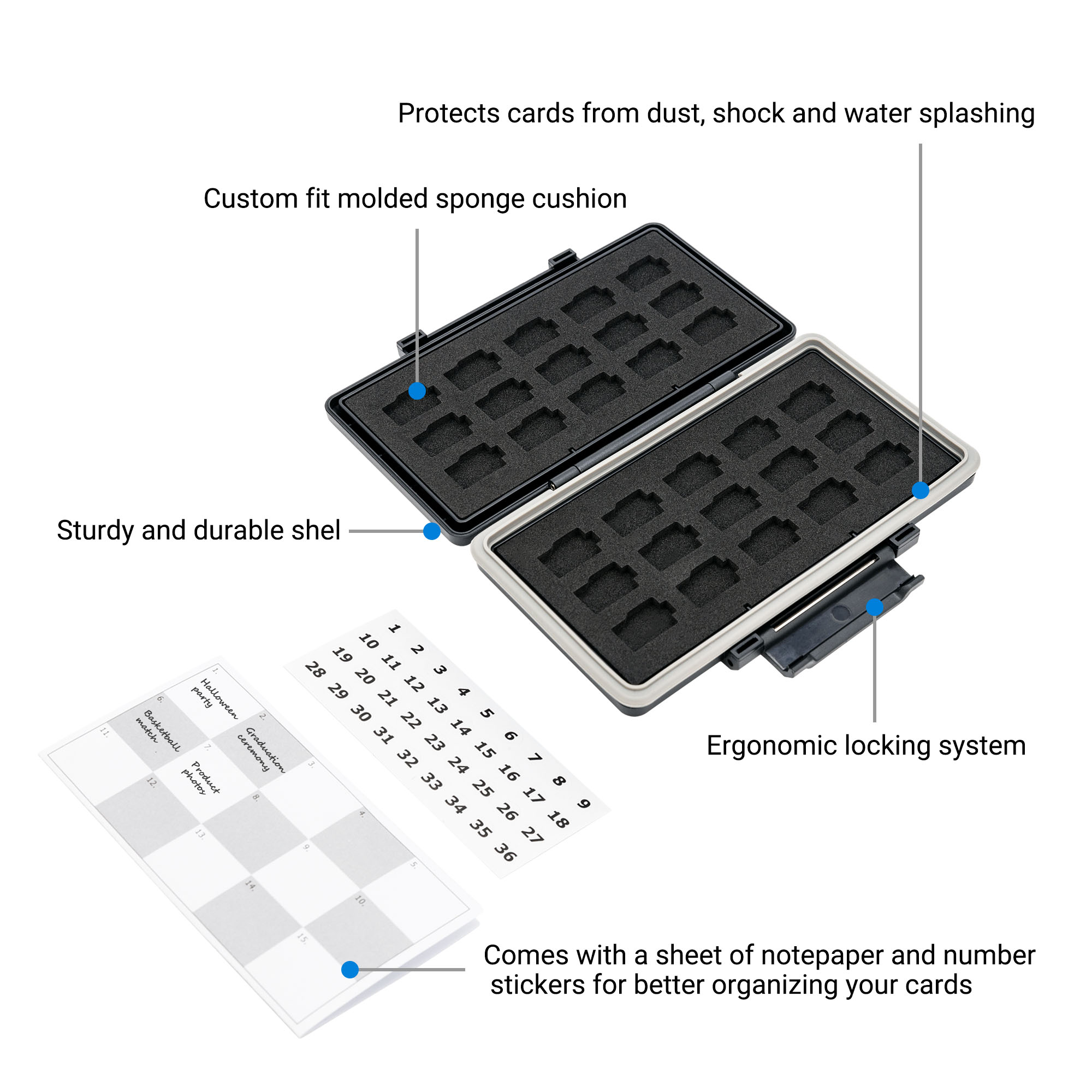 30 Slots Micro SD Card Case Wa - Memory Card Case 评论和价格
