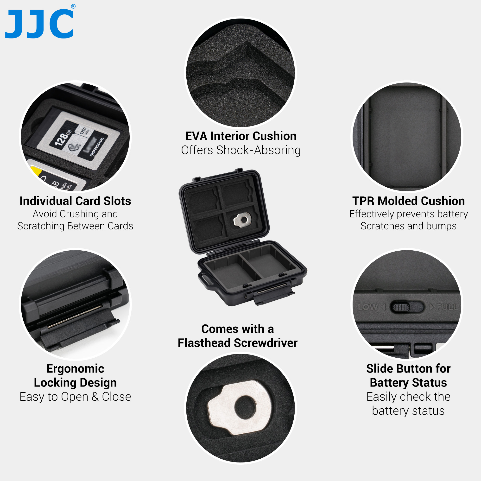 JJC JBC-K2CBS Memory Card & Ba - Memory Card Case 评论和价格
