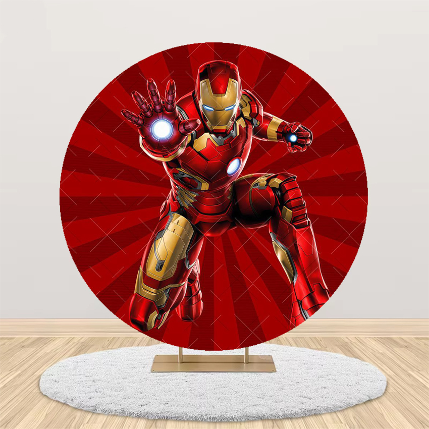 Avengers Theme Round Backdrop  - Photography Of A Man 评论和价格