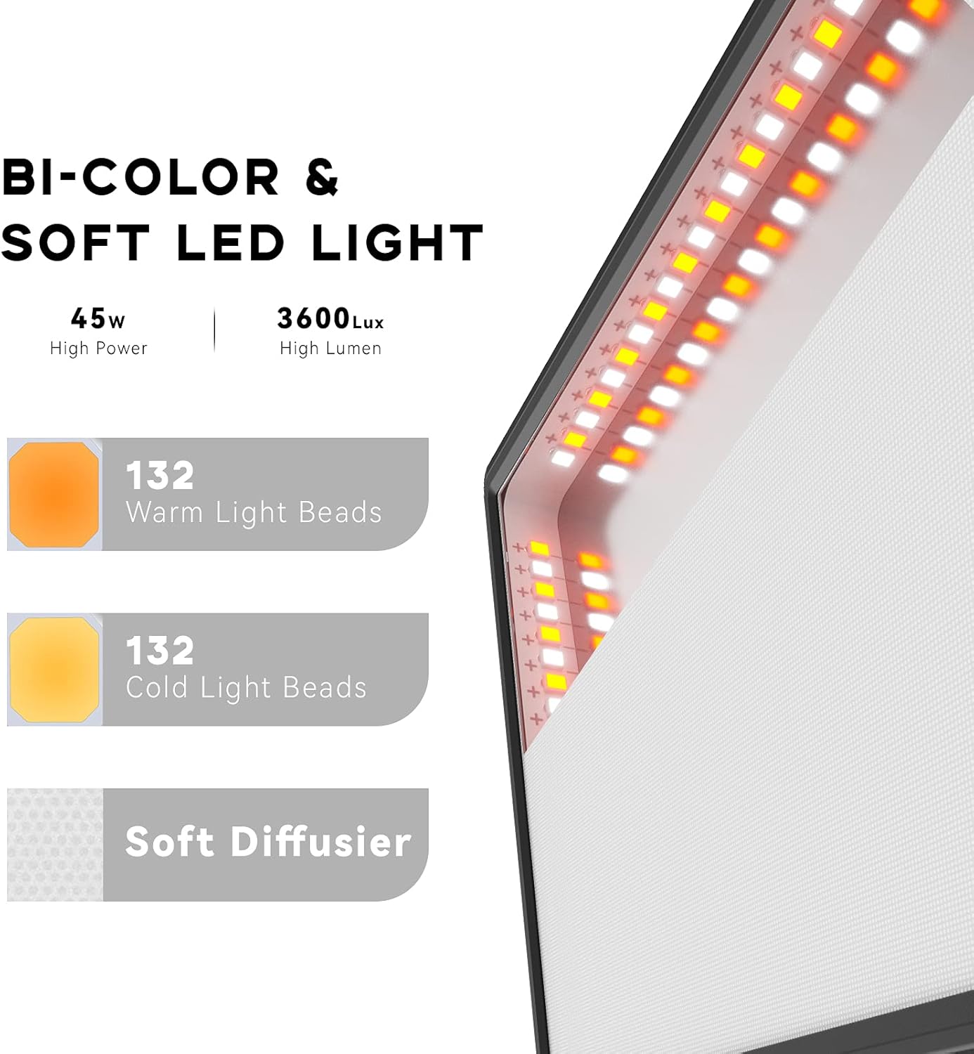 45W Bi-Color LED Video Light,  - Photography Video 评论和价格