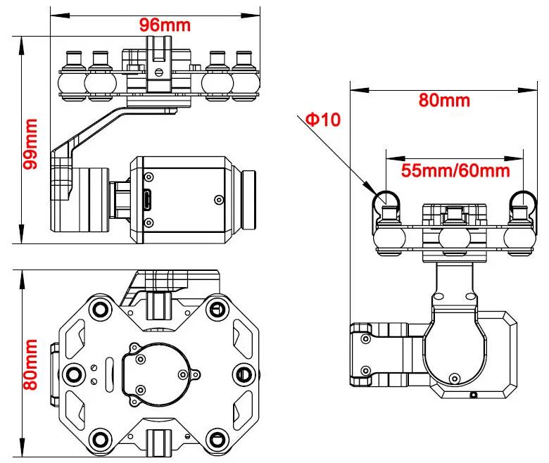 Tarot TL3T20 3-axis Gimbal 640 - Photography Drone 评论和价格