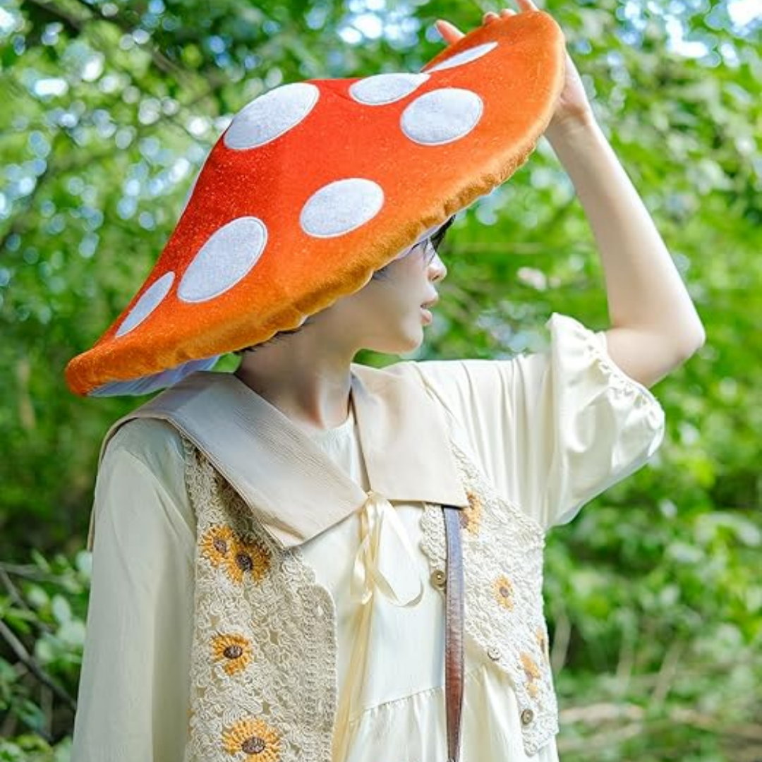 Creative mushroom hat with red - Photography Umbrella 评论和价格
