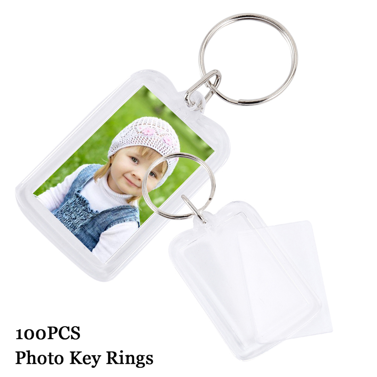 100/200pcs Blank Photo Keyring - Photography Hacks 评论和价格