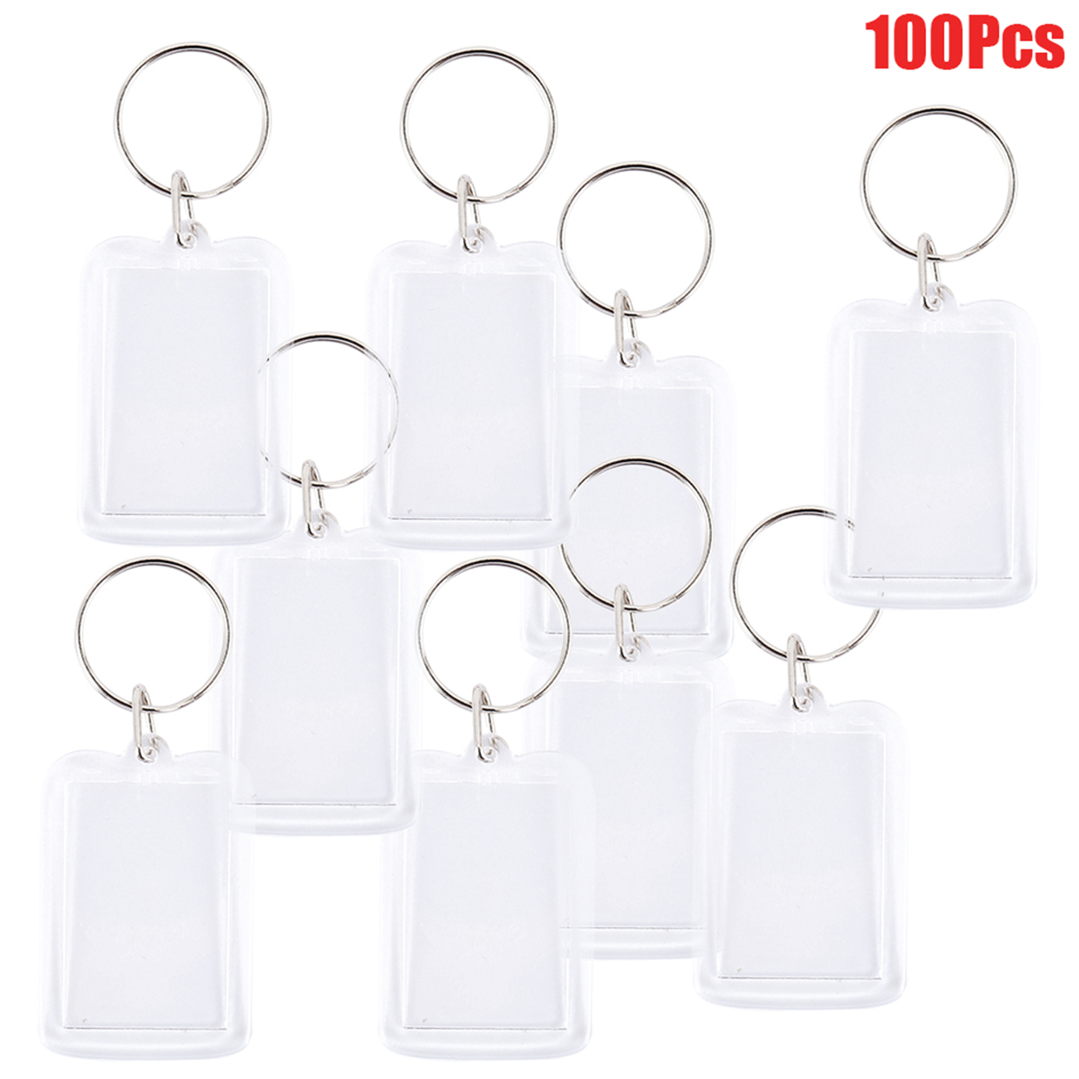 100/200pcs Blank Photo Keyring - Photography Hacks 评论和价格