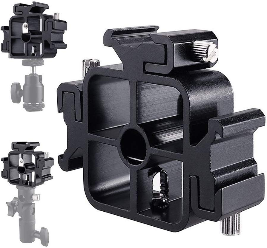 3 Triple Cold Shoe Mount Flash - Photography Umbrella 评论和价格